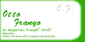 otto franyo business card